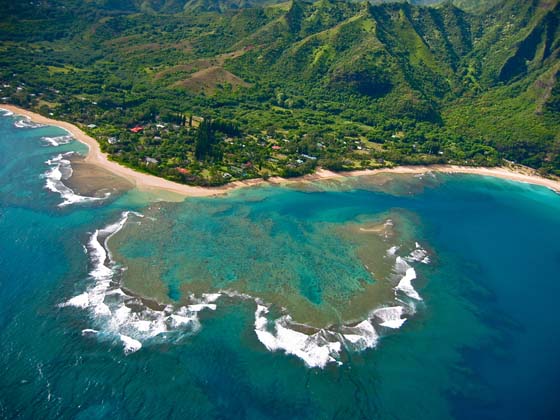 Tunnels Beach on the North Shore 
 a good spot to snorkle with sea turtles